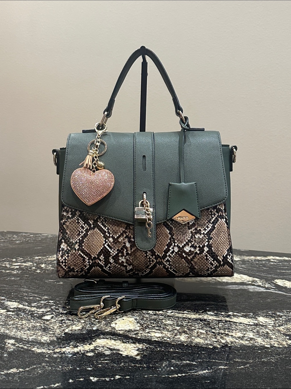 Aldo Snake Print Satchel